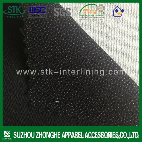 Twill weave woven fusible men's suit interlining for garment for garment
